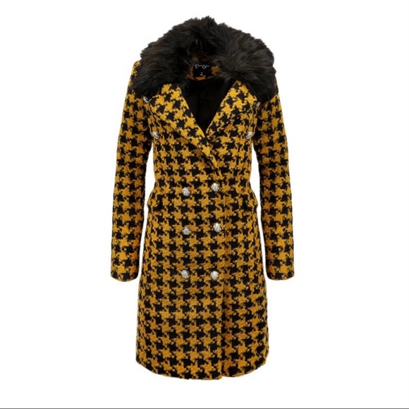New Jessica Simpson Women's Houndstooth Peacoat